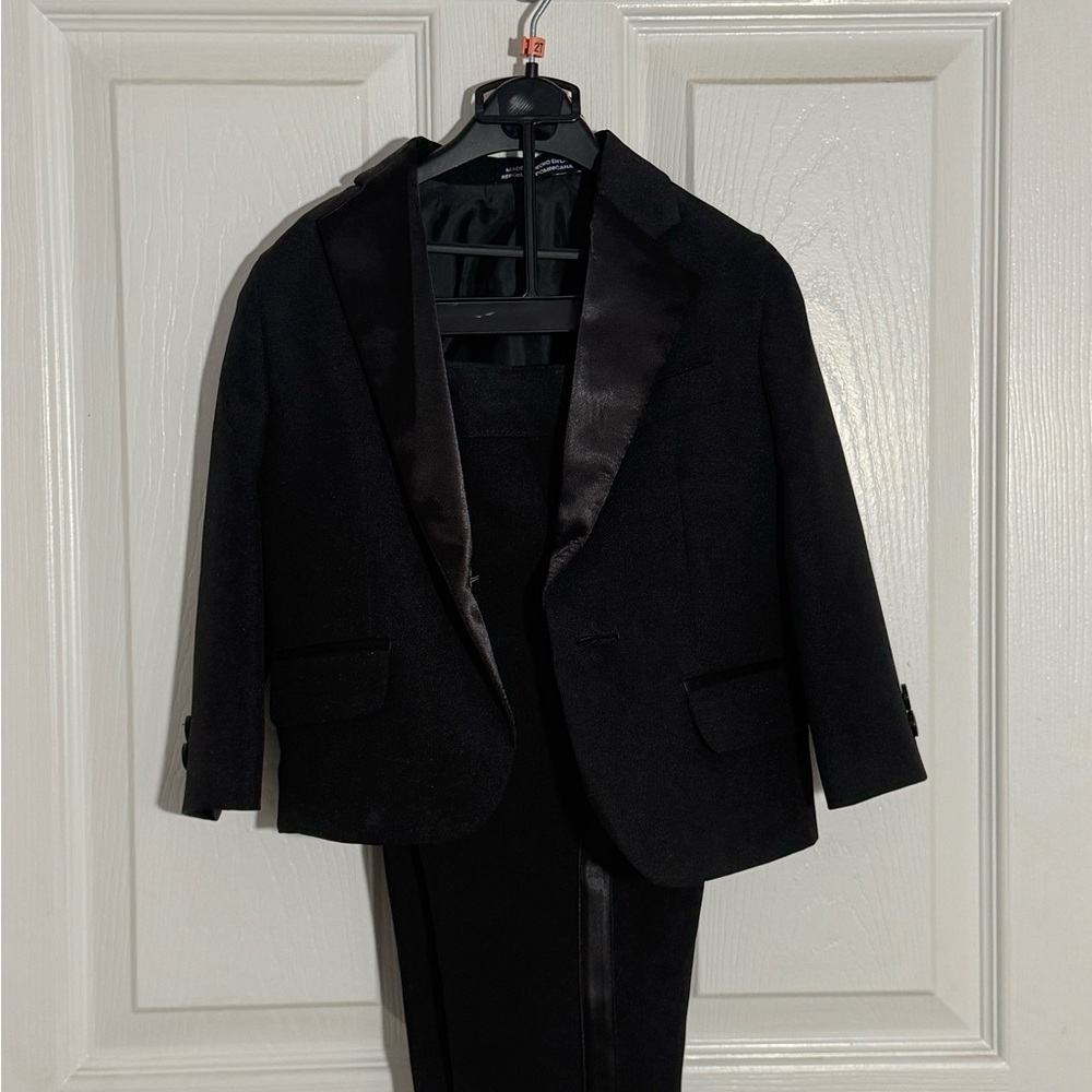 Nautica Boys Black Satin-Trim Blazer